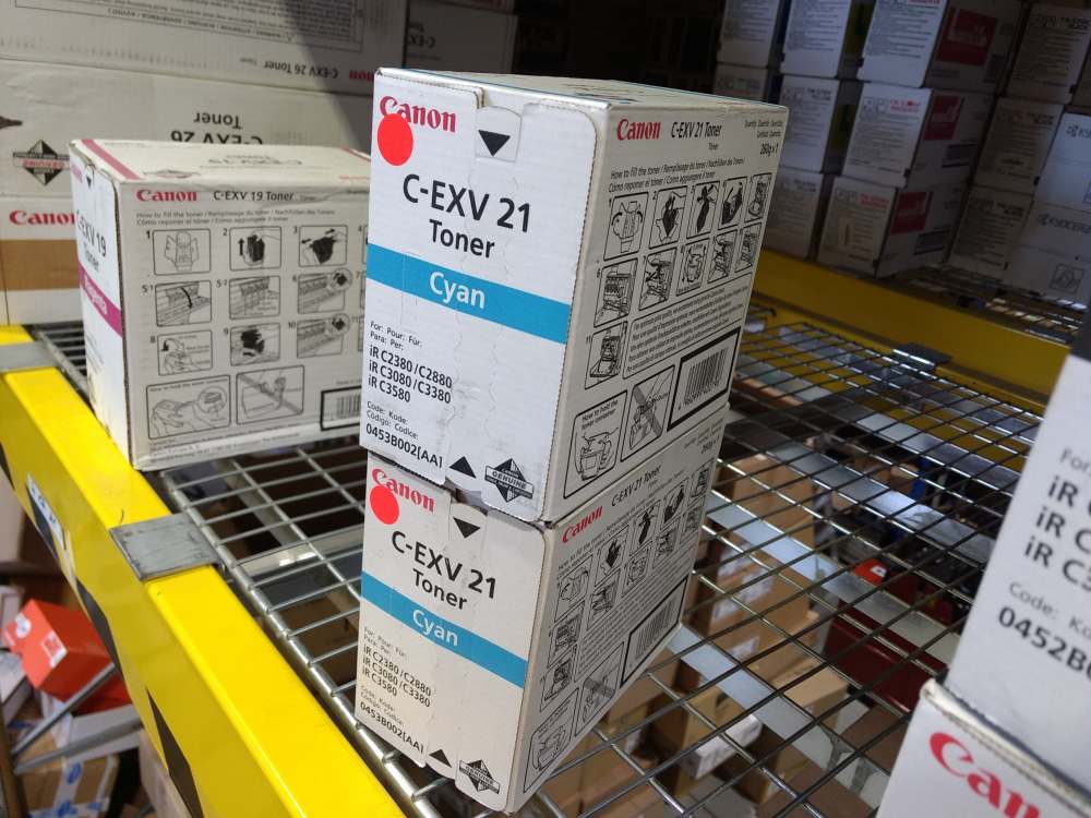 Canon Toner C-EXV21 cyan 1x260g (0453B002) poškozený obal