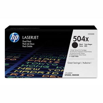 HP CE250XD Toner Cartridge black 504X 2-pack (2x 10.500stran)