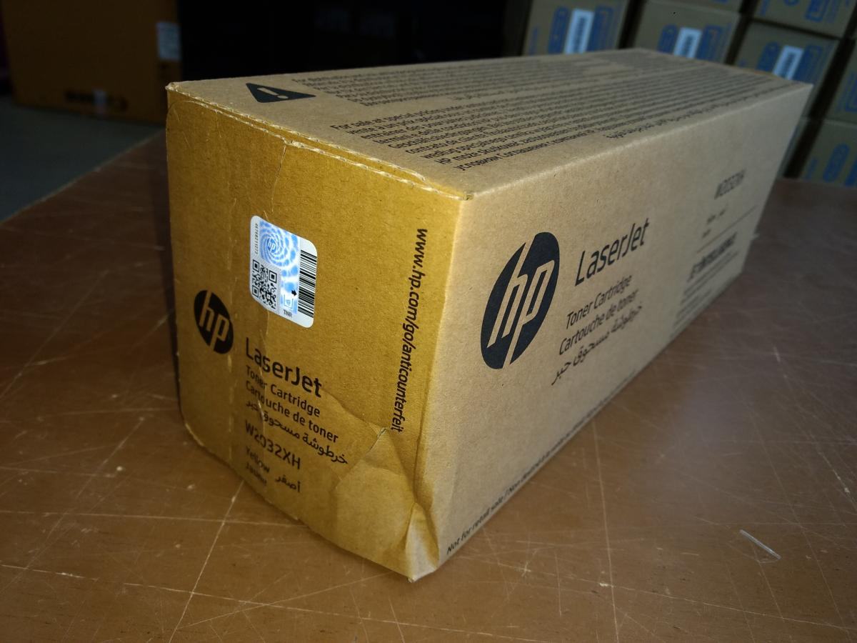 HP Toner W2032XH Yellow, HP 415X, contract-hnědý poškozený obal