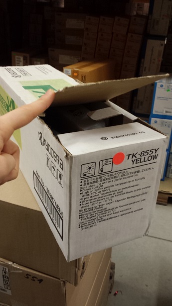 Kyocera Toner TK-855 yellow (1T02H7AEU0) poškozený obal