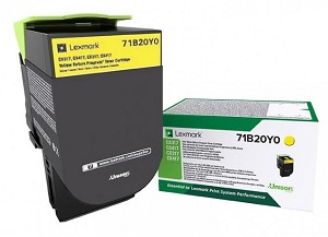 Lexmark Toner Cartridge Yellow Return (71B20Y0)