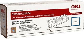 OKI Toner Cartridge C3200/C3200n cyan (42804539) high capacity